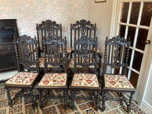 Set eight carved - eight,