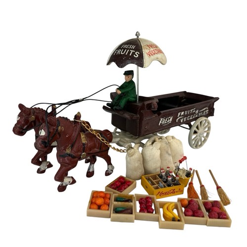 Vintage cast iron horse drawn - vintage,