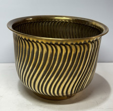 Metal Flower Pot Brass Urn FLORIST VASE 12cm x 16cm Large 270g Vintage Patina