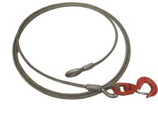 Winch Wire Rope Extension - Recovery Extension Wire Rope With Hook And Eye - 9mm