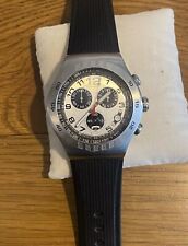 Swatch Watch Chrono Irony Style Driver YOS433 Men Rubber Strap Big Face Rare