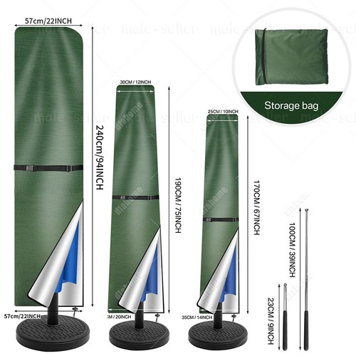 Parasol cover with zip - with,