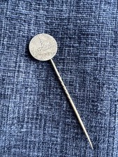 antique Victorian silver coin salisbury cathedral stick pin