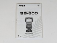 Nikon SB-600 Speedlight Flash Original Instruction Manual - English 