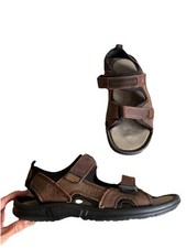 Hush Puppies Sandals Shoes Brown Leather Adjust Straps Size 7 41 Read Descript