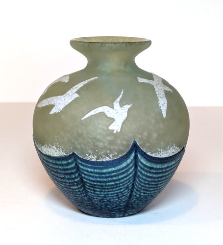 Okra glass vase wings of - okra,