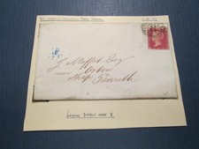 QV 1d Red 1857 entire cover Scarce Cresswell, Blue London CI Penrith Shap, 8 Dup