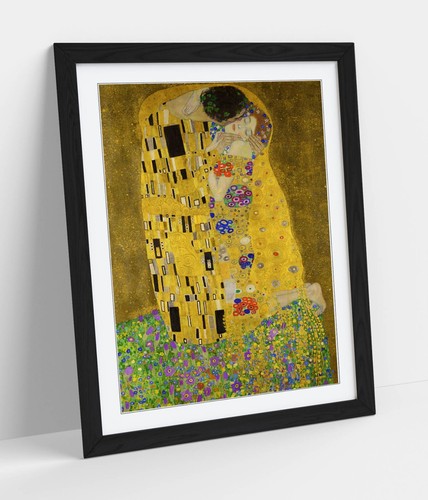Gustav klimt the kiss - kiss, -framed