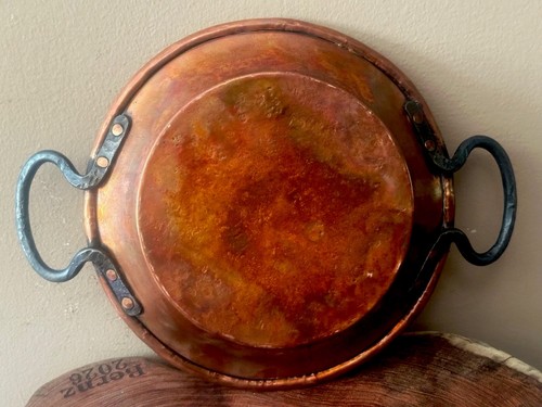 Antique french copper pan - antique,