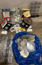 Lot of Genuine Silver Coins Great Britain uk At least 12oz proof , crowns 1800s