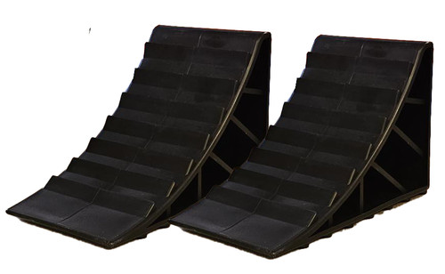 Black wheel chocks - black,