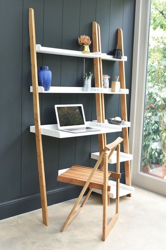Ladder shelves and desk - shelves,