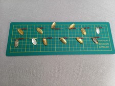 12 VINTAGE SPINNER BLADES AND BODIES. ADD YOUR OWN HOOK !