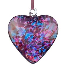 Sienna glass heart hanging - glass,
