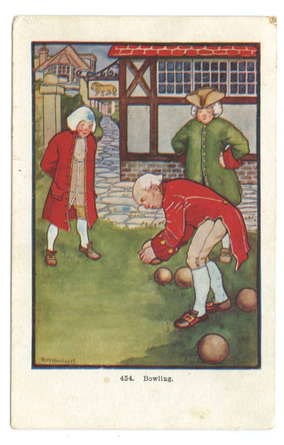 Lawn bowling scene - bowling,