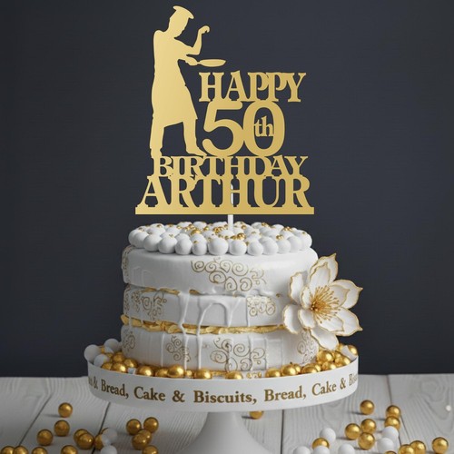 Custom chef cake topper - cake,