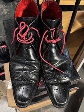 Jeffrey West MIE Mens black lace up boots size 9.5