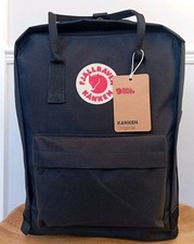  Square Kanken Bag 16L, Black Main Colour And Red And White Logo.