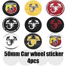 4pcs 50mm Abarth emblem Wheel