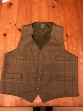 Bob Parratt Countrywear. Mens Green Tweed shooting/ hunting waistcoat size 46 M