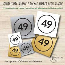 Square Numbered metal table