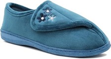 LADIES DR KELLER GREEN DIABETIC ORTHOPAEDIC WIDE FIT ADJUSTABLE SLIPPERS SIZE