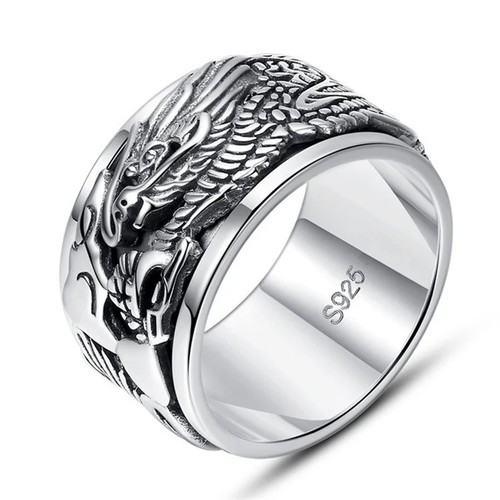 925 sterling silver dragon - silver,