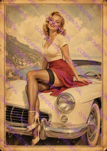 Pin girl classic car - girl,