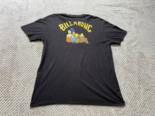 Billabong The Simpsons T Shirt Size Medium Back Print Black Organic