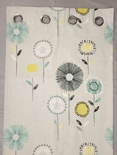 Pair of Dunelm Curtains Abstract Floral Dandelion 53" Wide x 72" Drop Lined