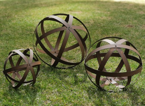 Metal garden spheres - garden,