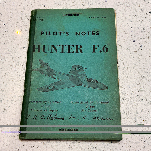 Raf pilot notes hawker - raf, pilot’s