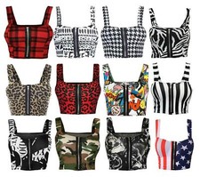 Womens Ladies  Front Zip