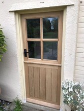 Exterior Double Glazed Front Door Oak Stable Door & Frame 924mm X 2073mm