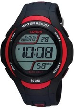 Lorus R2307EX9 - Digital Watch Mens - Black Rubber Strap