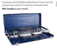 Campingaz Chef Double Burner Grill Folding Camping Stove