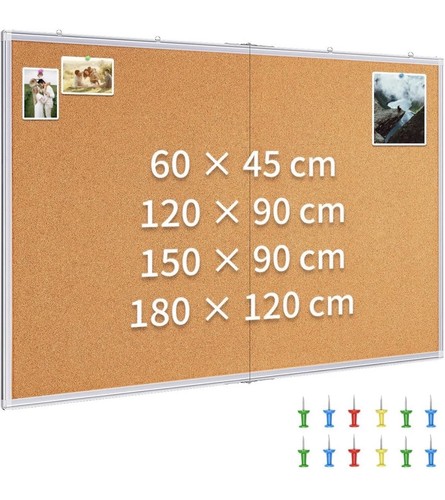 Cork pin board 90x150cm - cork,