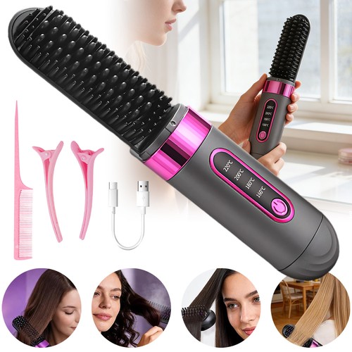 Straightener brush mini hair - brush,