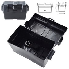 Leisure Battery Box Black Large With Strap Caravan Camper Boat Motorhome