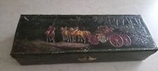 HUNTLEY & PALMERS COACHING SCENE  ANTIQUE BISCUIT TIN 1878-1900