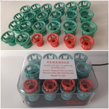 CLAIROL LOC 'N ROLL HEATED HAIR ROLLERS FLEXIBLE CURLERS  VINTAGE x 24