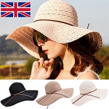 Foldable Women Straw Beach Sun