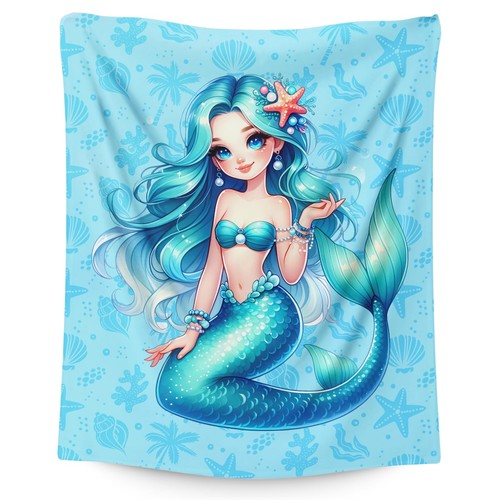 Girls blanket for - girls, mermaid