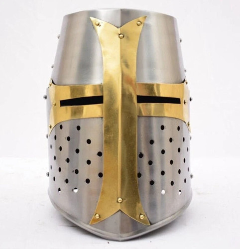 Medieval crusader helmet - crusader,