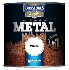 Johnstones Smooth Effect Metal Paint - White - 250ml