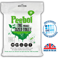Peebol by SHEWEE Unisex She Can Wee Pee Disposible Urine Bags for Camping Travel
