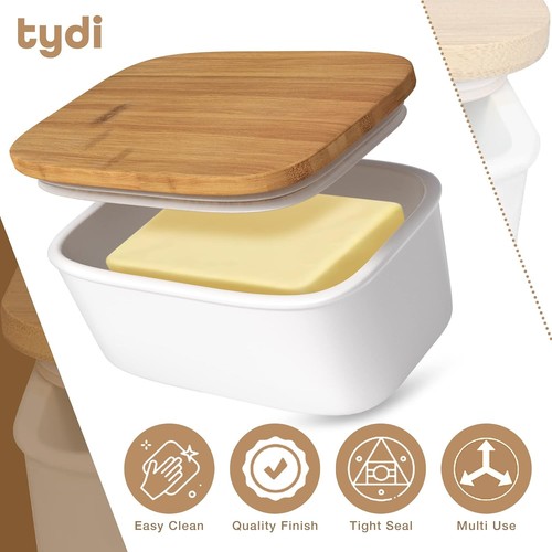Butter dish ceramic - butter, lid