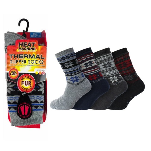 Mens thermal slipper socks - thermal,
