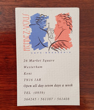 Rendez-Vous: Cafe Brasserie: Westerham Kent: Vintage Business Card: Regis Bozage
