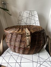 Vintage wicker fishing creel - wicker,